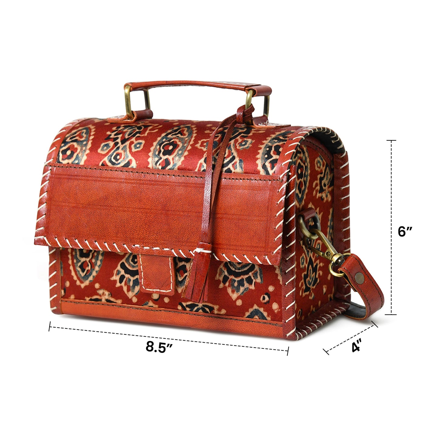 Sac bandoulière Ajrakh Mystique Marron