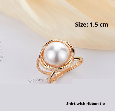 Scarf Buckle-White Lotus Small