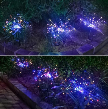 Solar Fireworks LED String Lights Decor