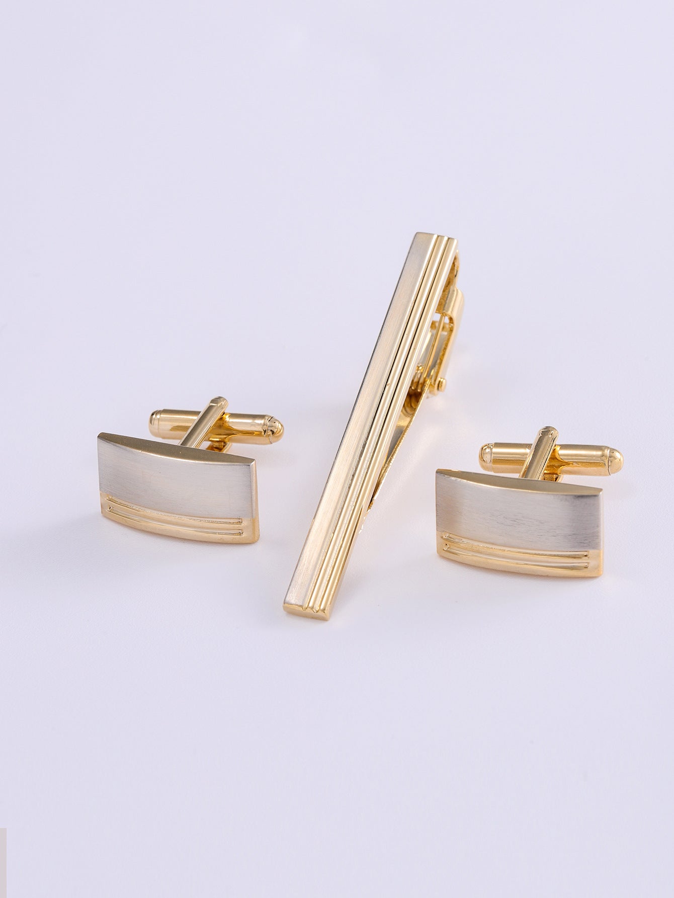 Mens Formal Business Cufflinks And Tie Clip Set