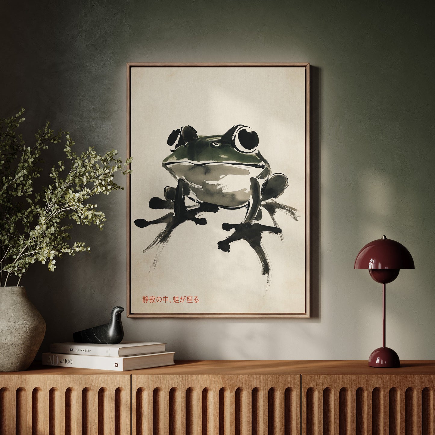 Zen-Frosch in Stille