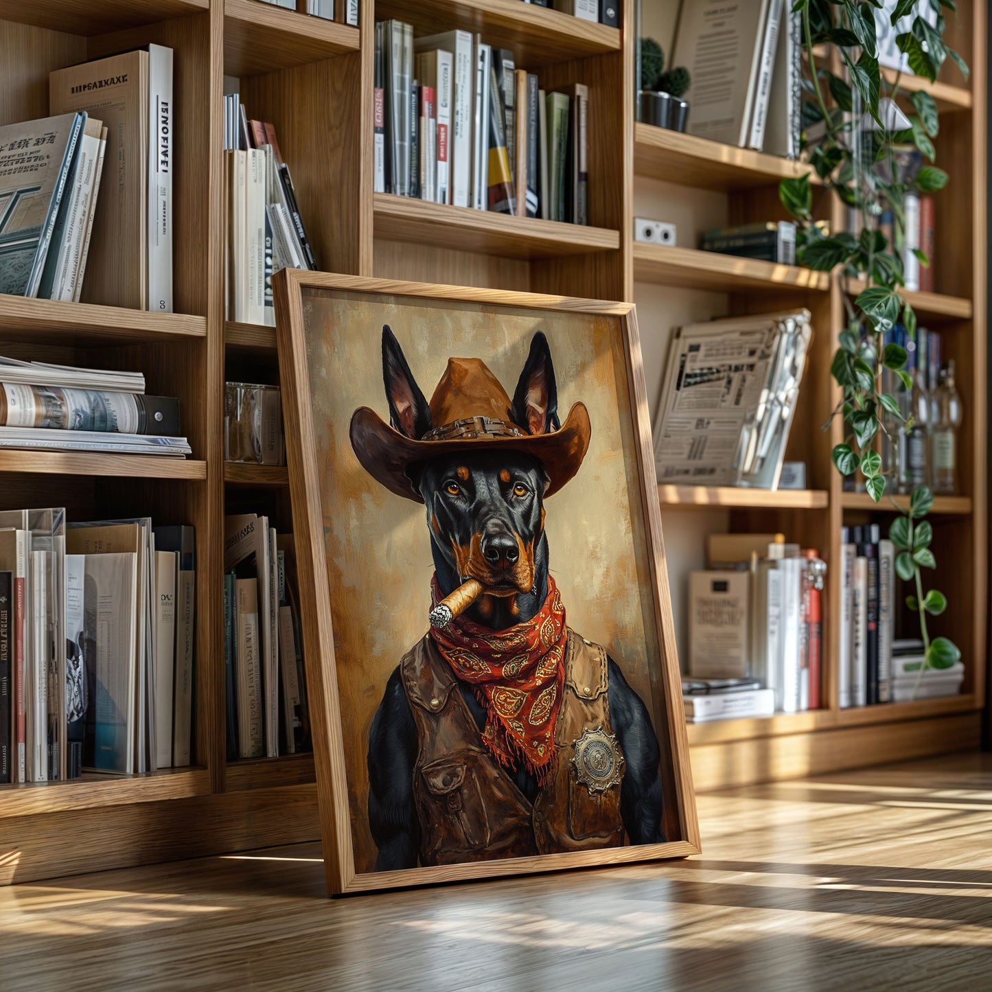 Dobermann Marshal mit stahlhartem Blick