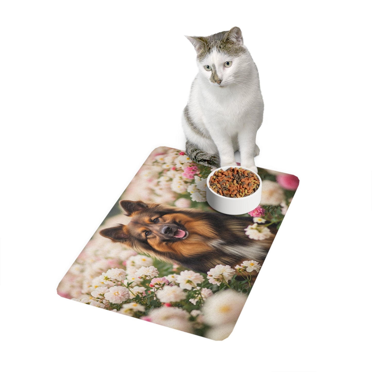 Tapis antidérapant pour animaux de compagnie – Tapis d'alimentation étanche pour chiens