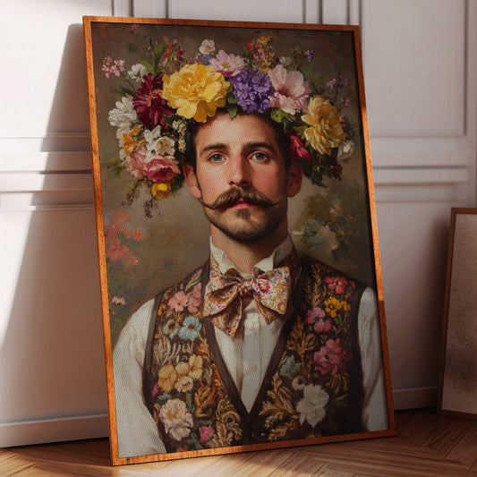 Couronne florale et charme de velours