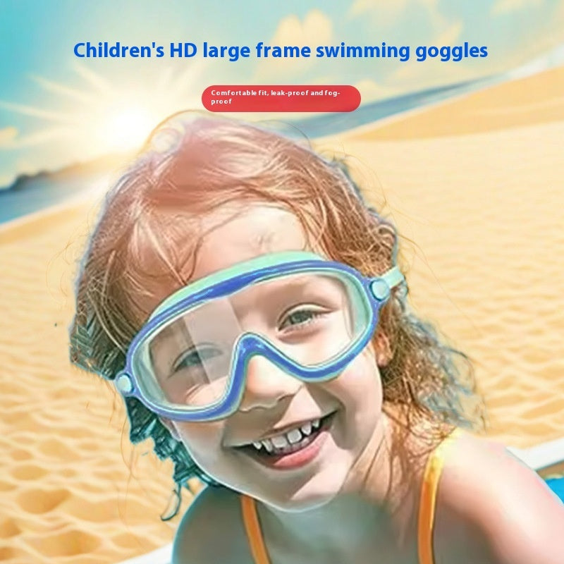 Children's Swimming Goggles HD Waterproof Anti-fog Large Frame Swimming Goggles