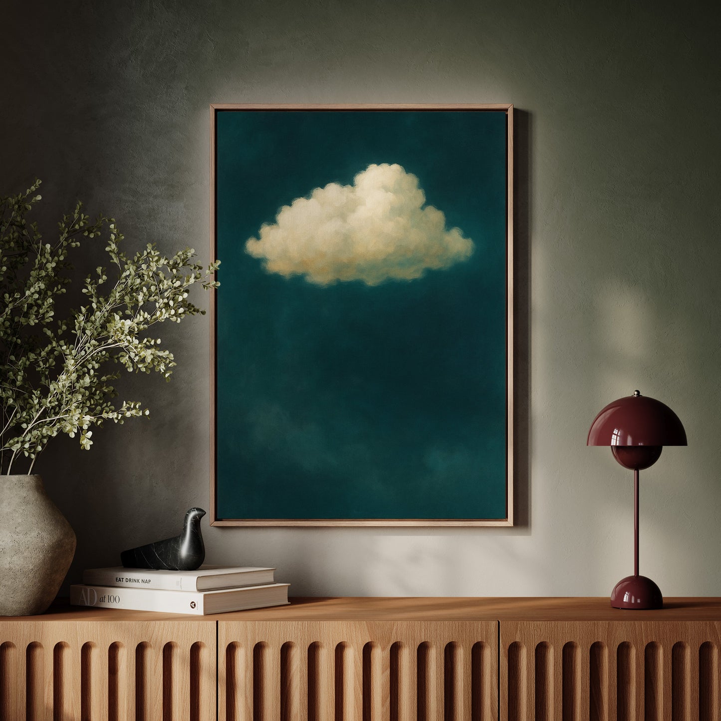 Lonely Cloud in Emerald Silence