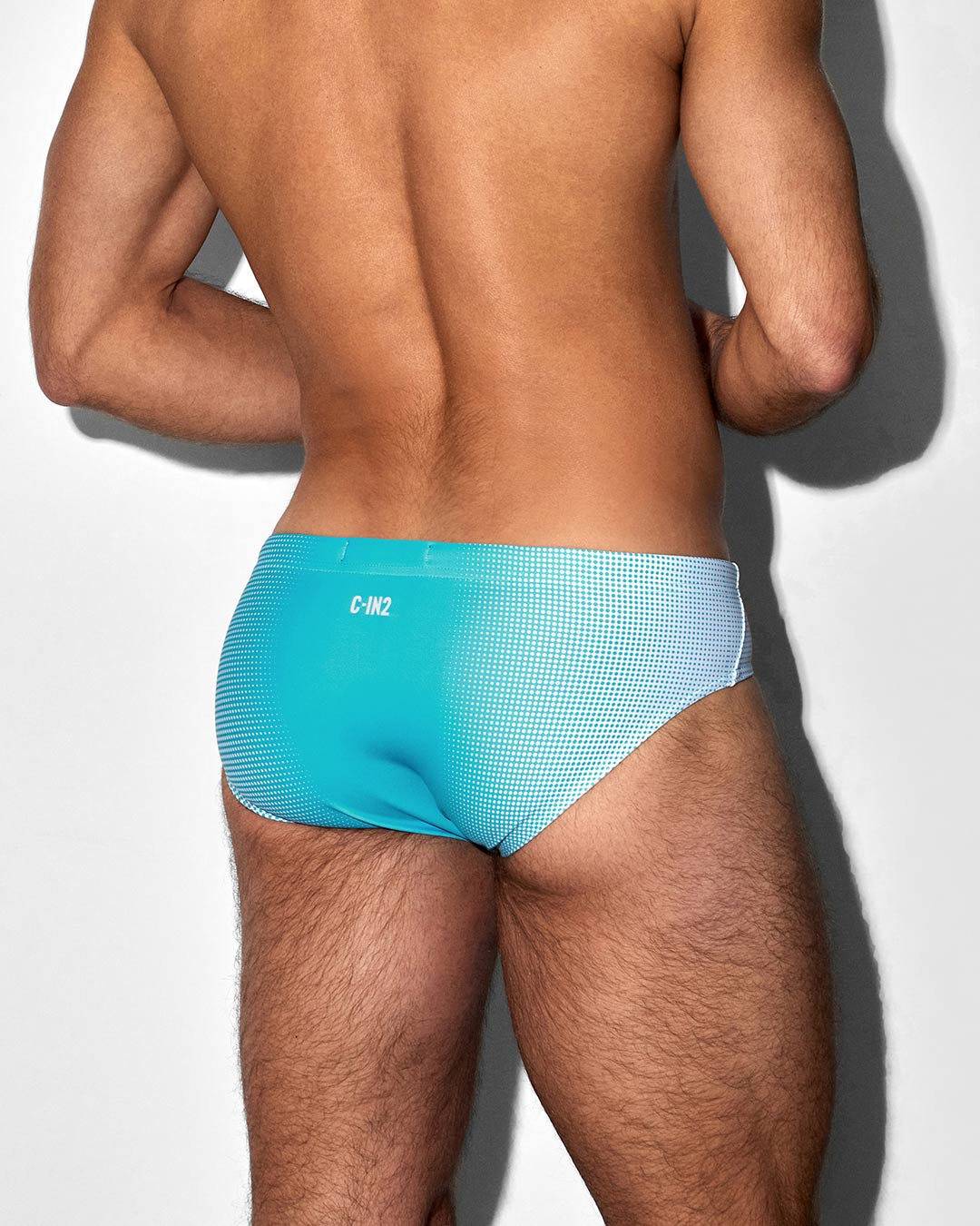 Swim Brief Super Bright Halftone Neon Blue