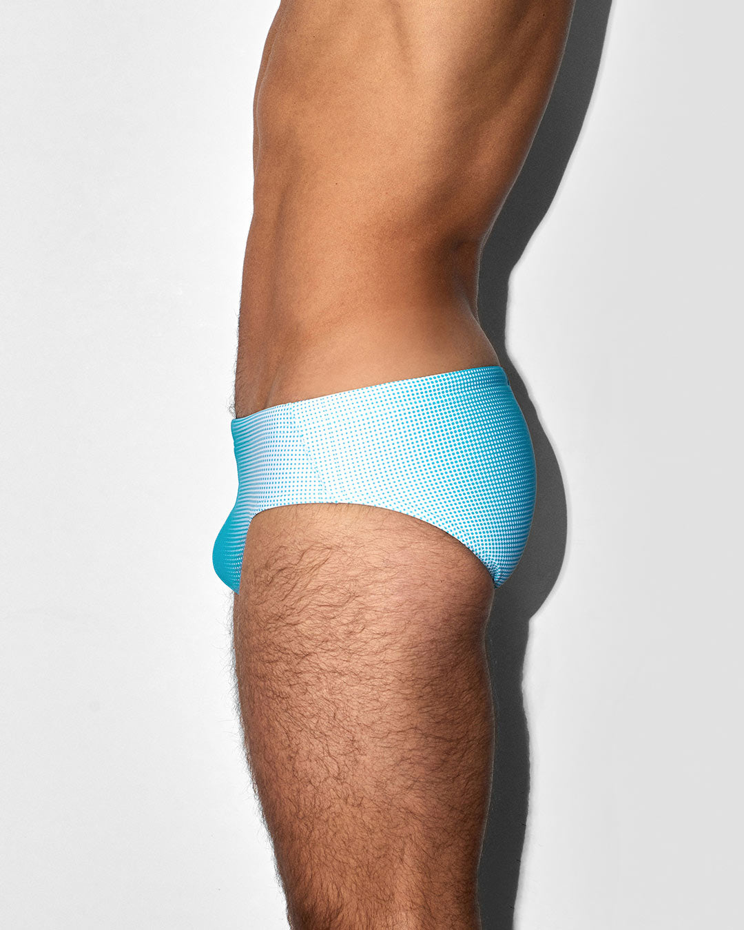 Swim Brief Super Bright Halftone Neon Blue