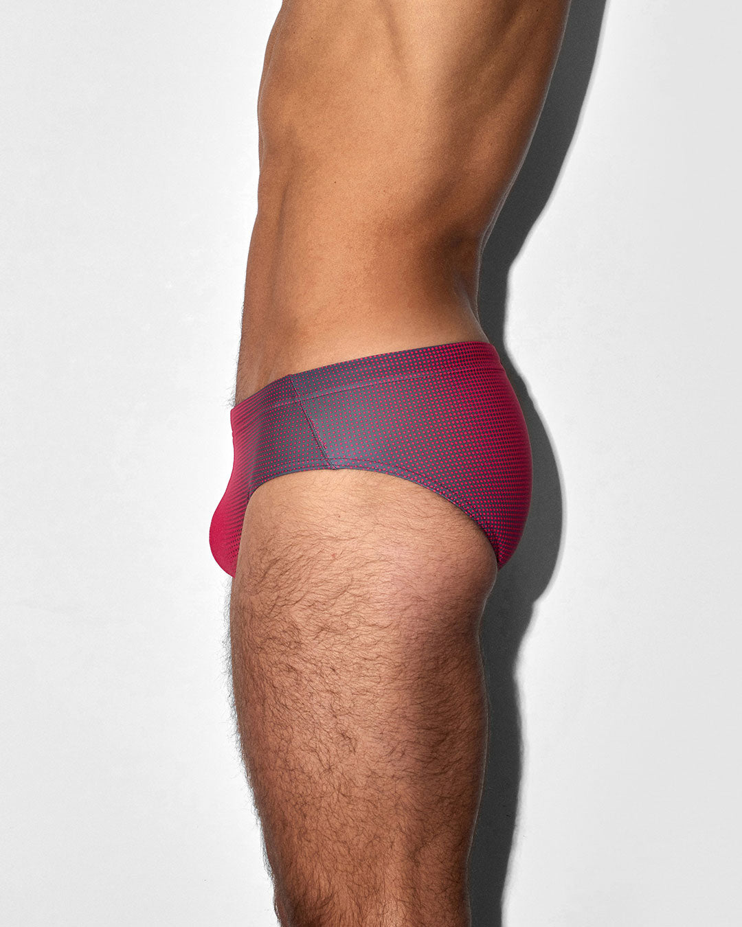 Swim Brief Super Bright Halftone Neon Red