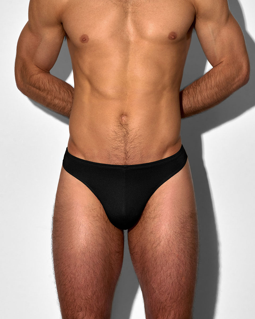 Swim Thong Solid Black