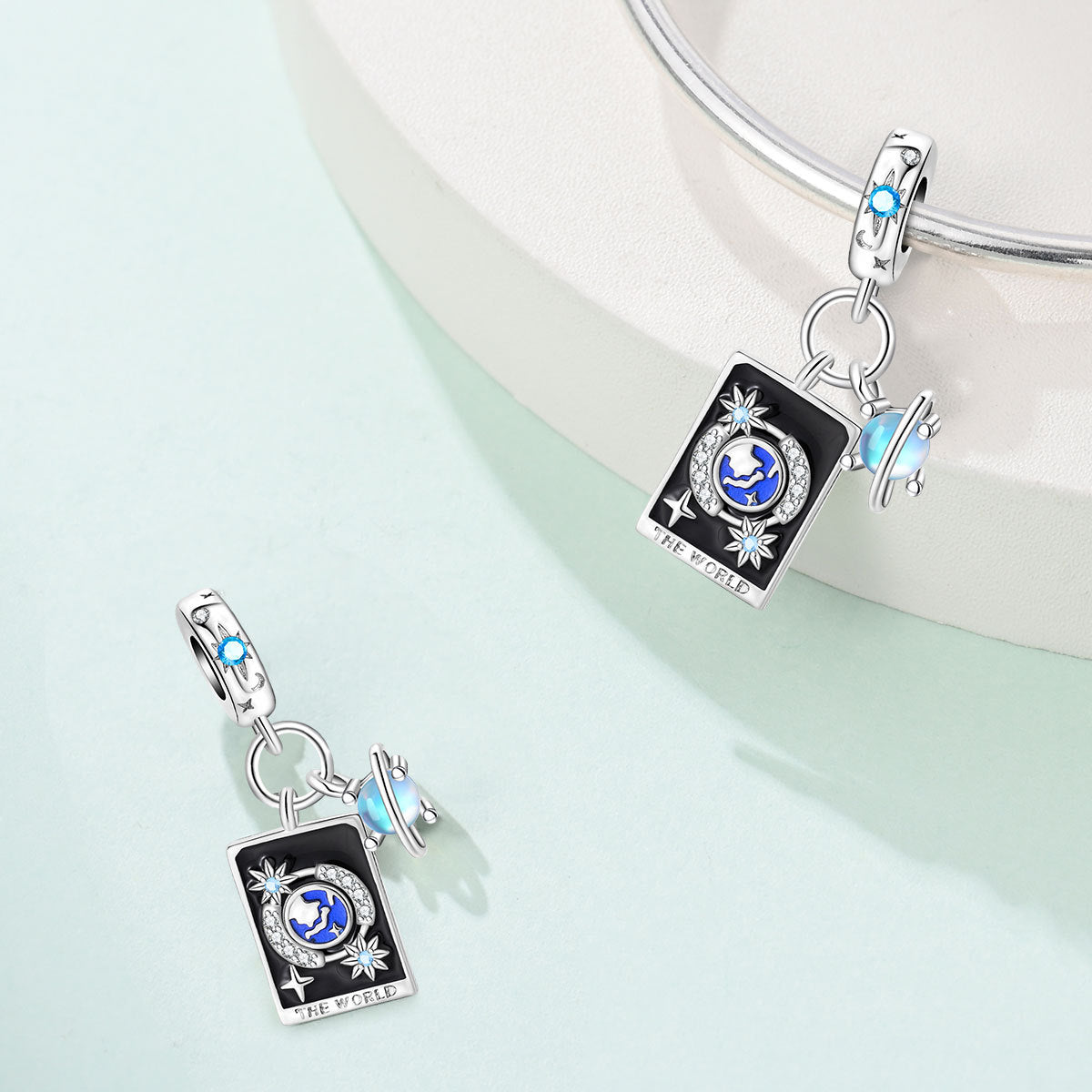 Trendy Silver-plated Beaded Bracelet