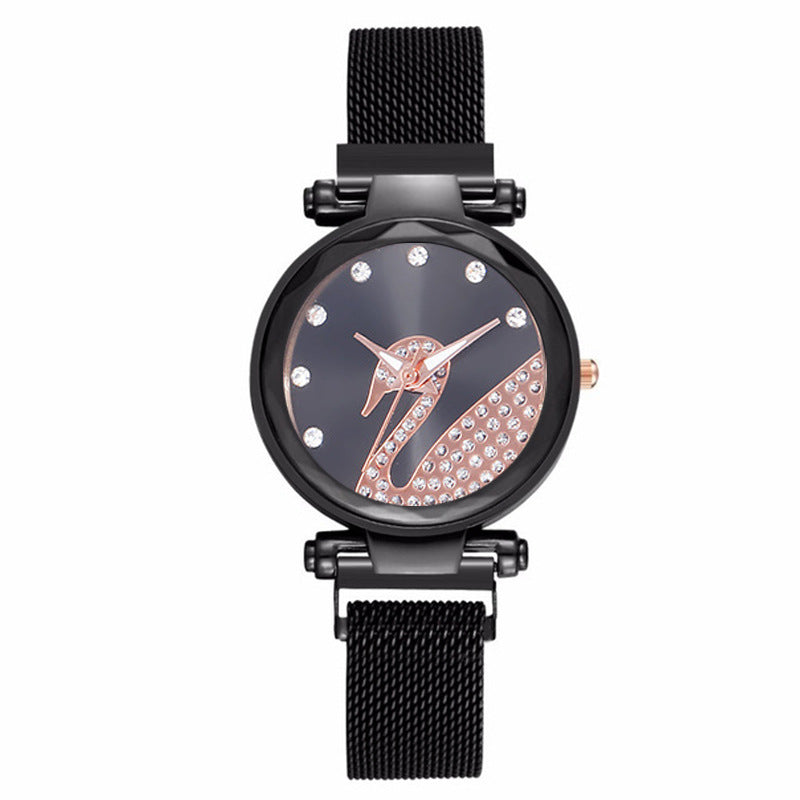 Starry Sky Womens Watch Lazy Little Swan Ladies Timepiece