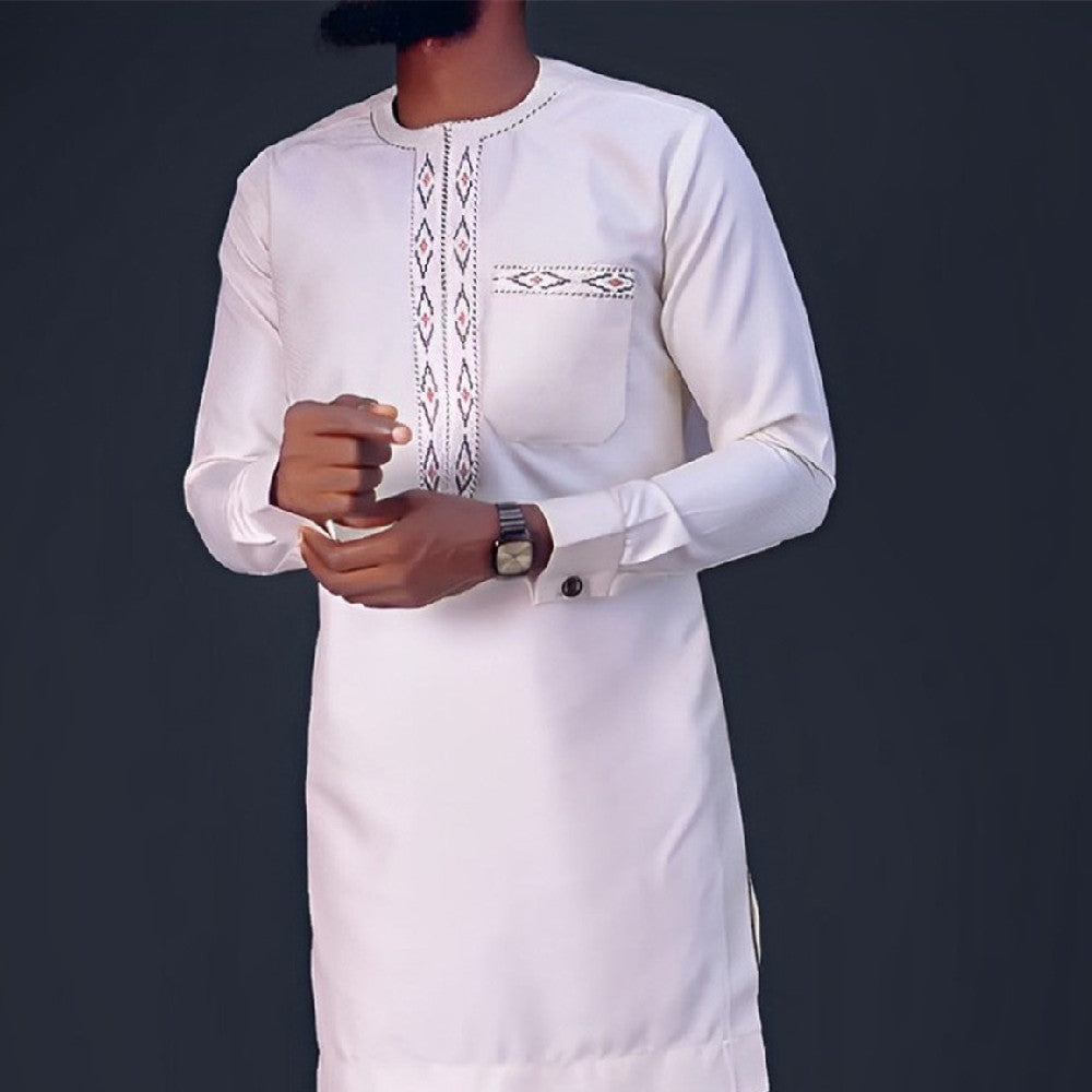 African Men's Ethnic Suit High Quality Embroidery