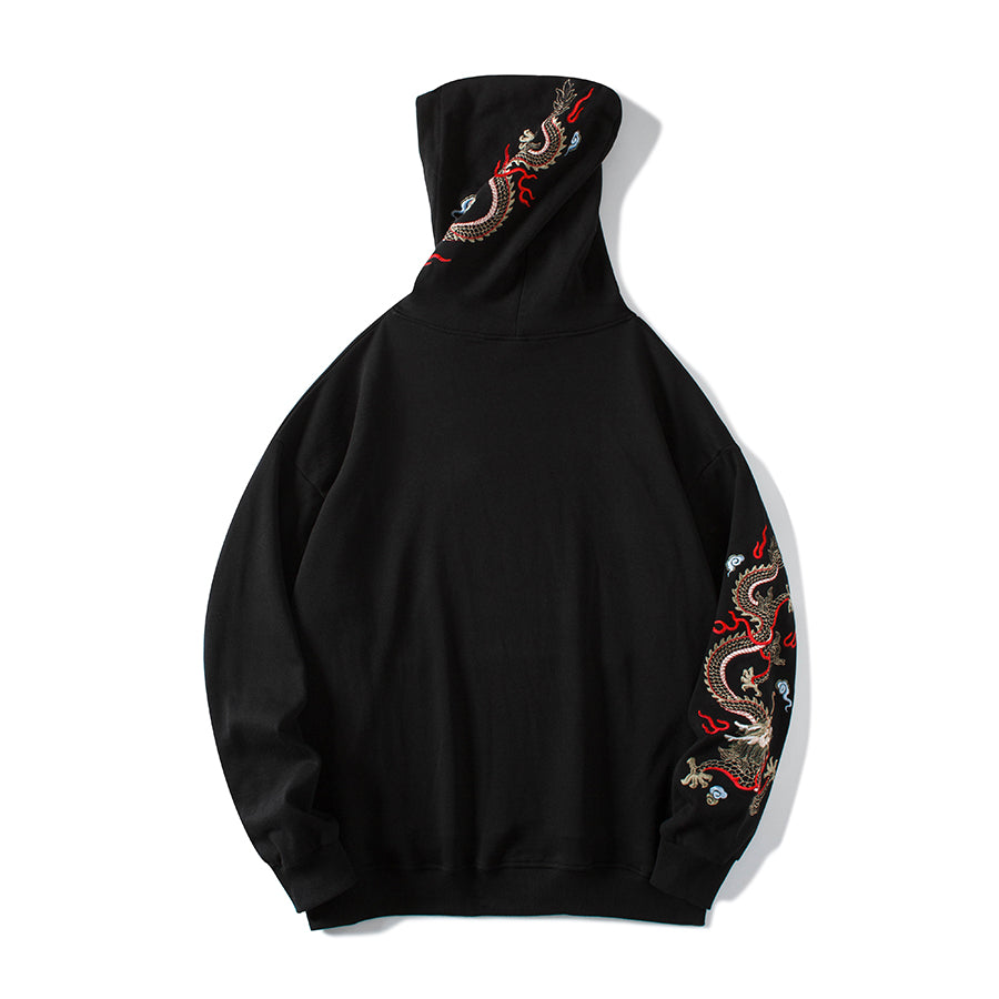 KH9190 Sweat à capuche brodé Dragon