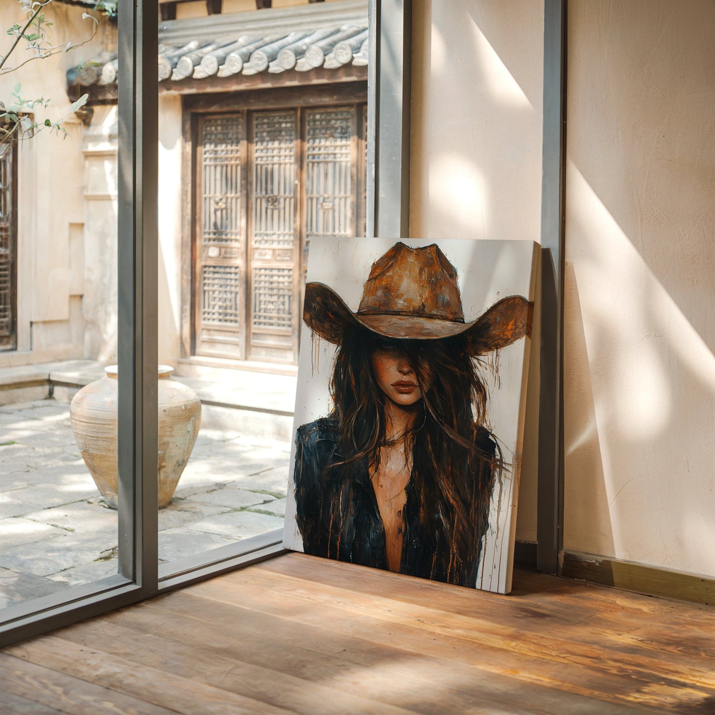 Whiskey Dust – Kühner Western-Cowgirl-Druck