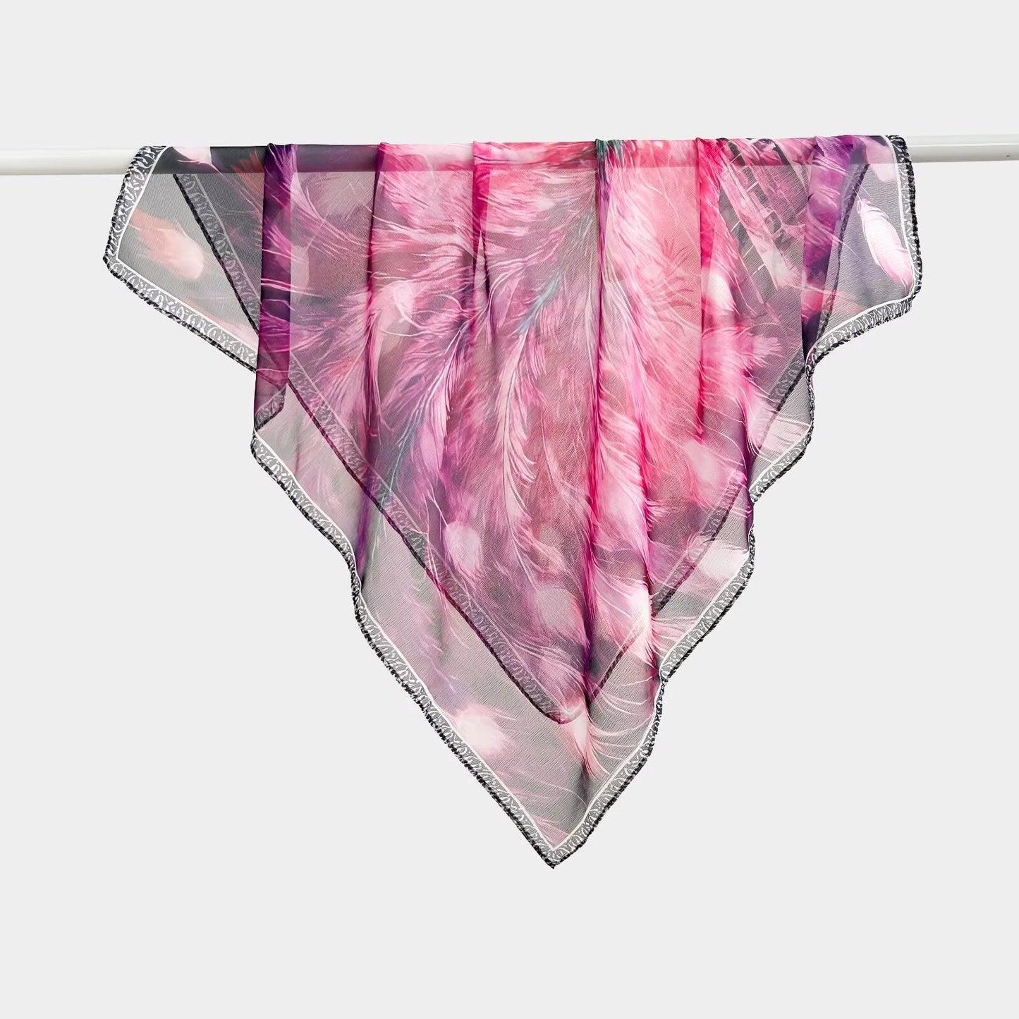 Versatile Printed Thin Square Scarf