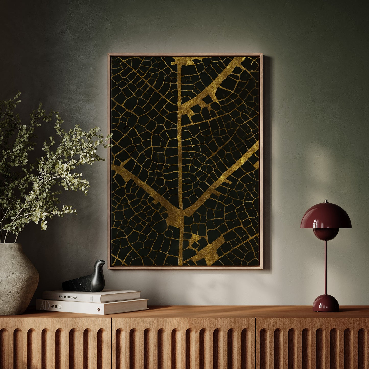 Gilded Leaf Veins