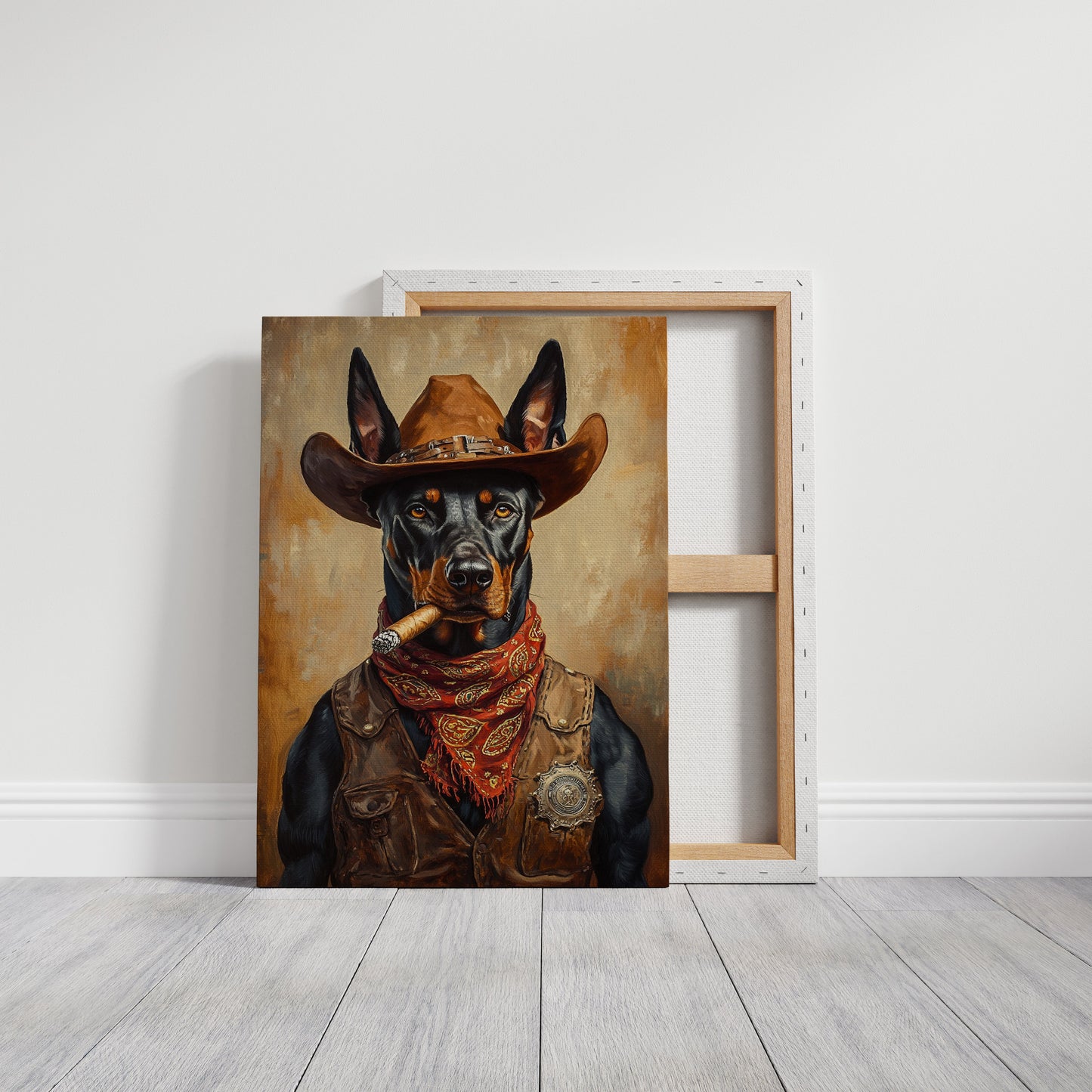 Dobermann Marshal mit stahlhartem Blick