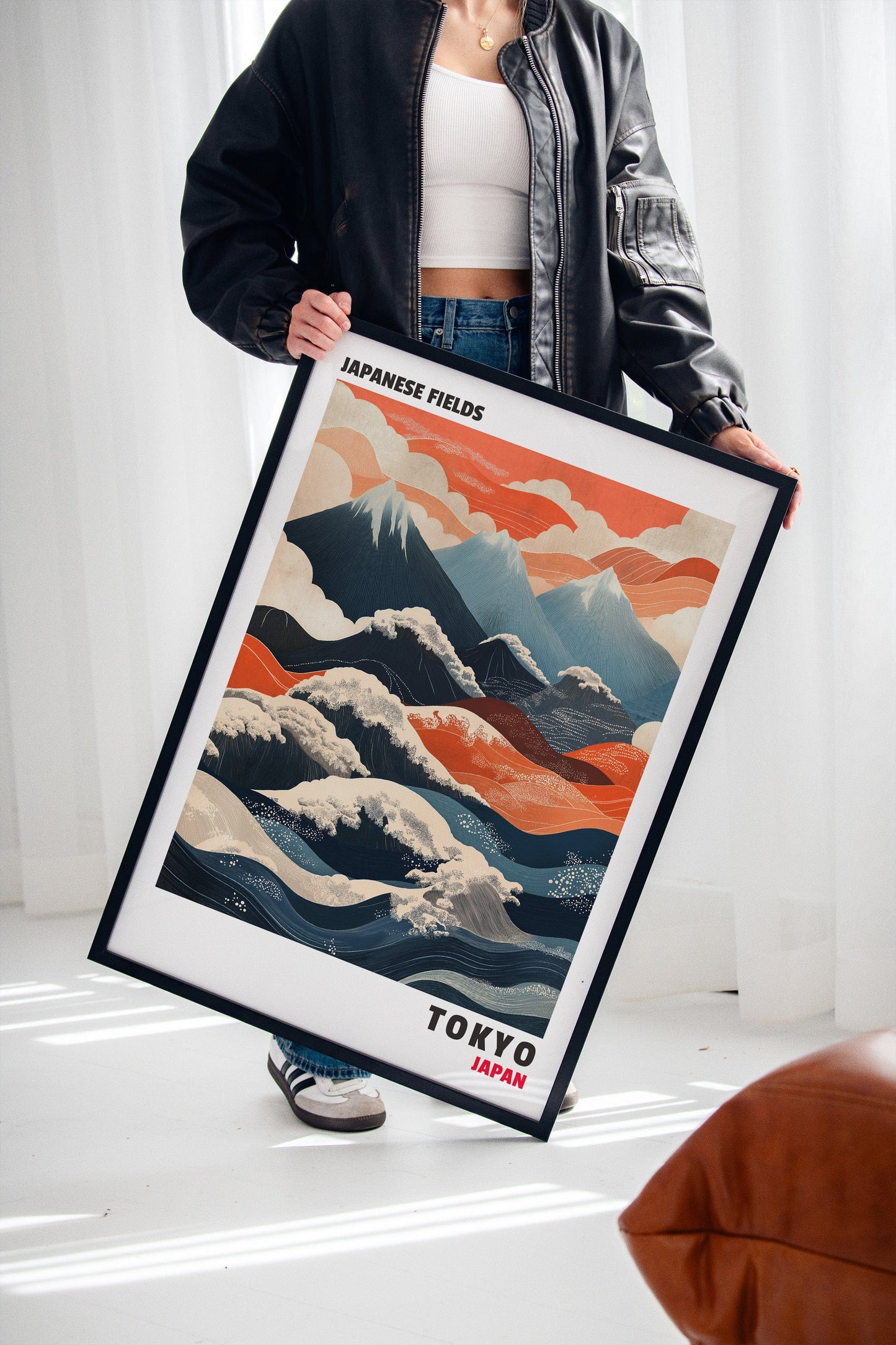 Champs japonais – Harmonie entre montagne et vague