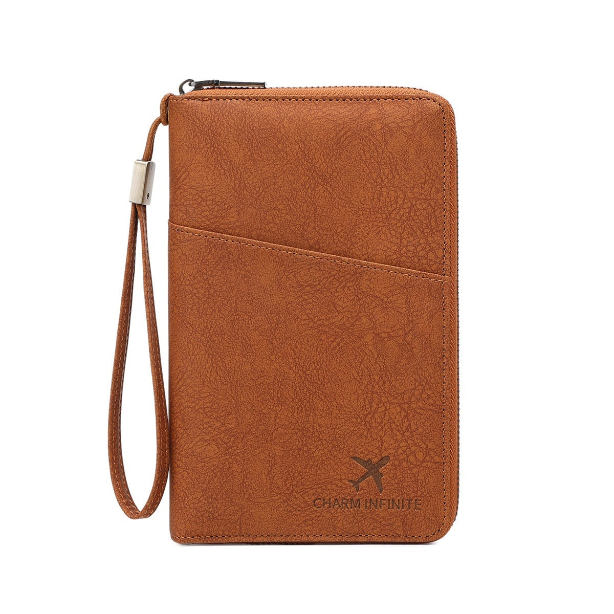 Cross-border RFID-blocking Passport Holder Long-style Zippered Passport Case Multi-functional Travel Document And Ticket Organizer
