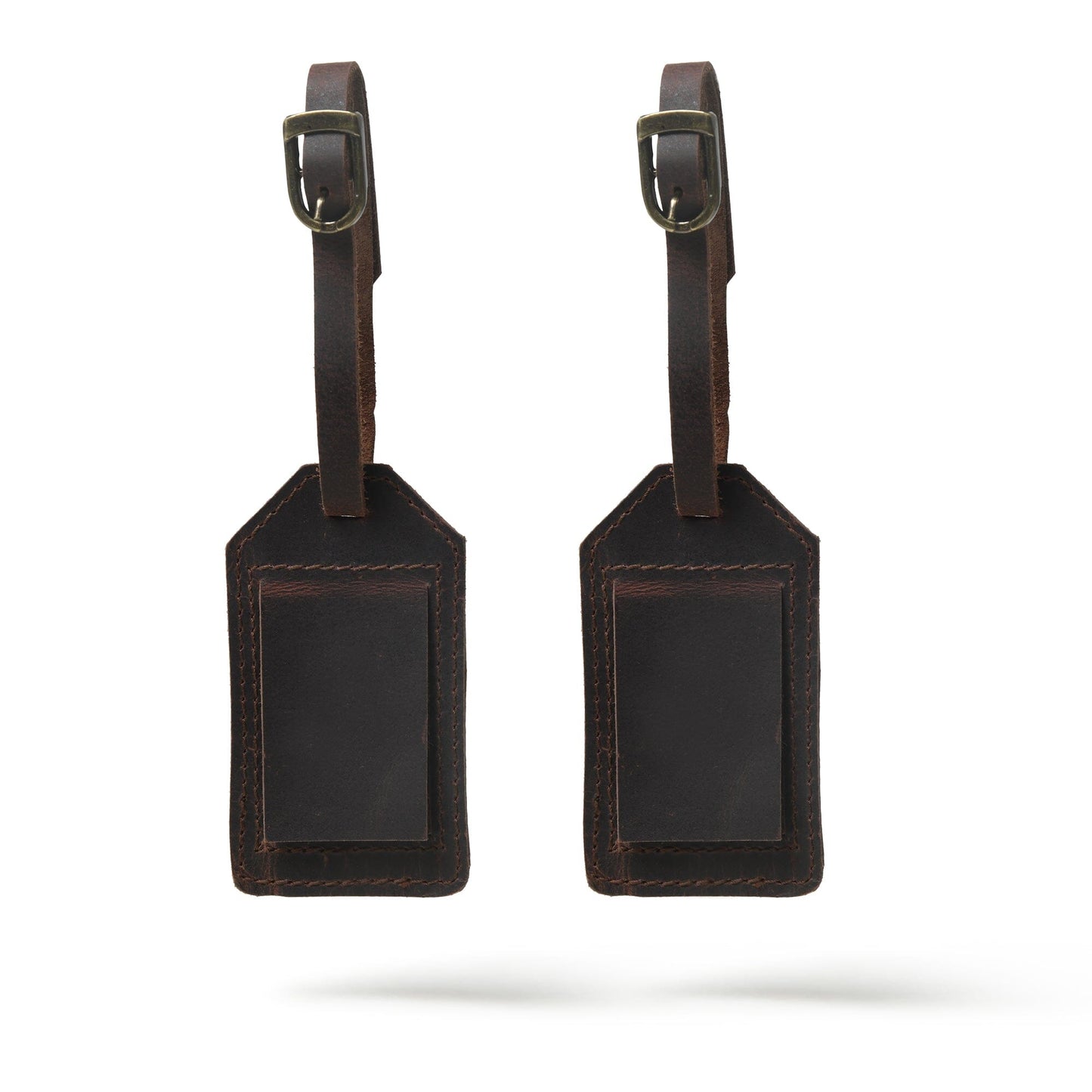 Set d'étiquettes à bagages en cuir