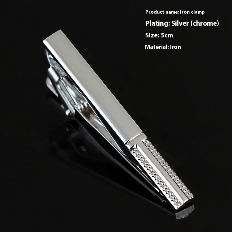Men's Formal Wear Business Silver Simple Fashion Short Tie Clip