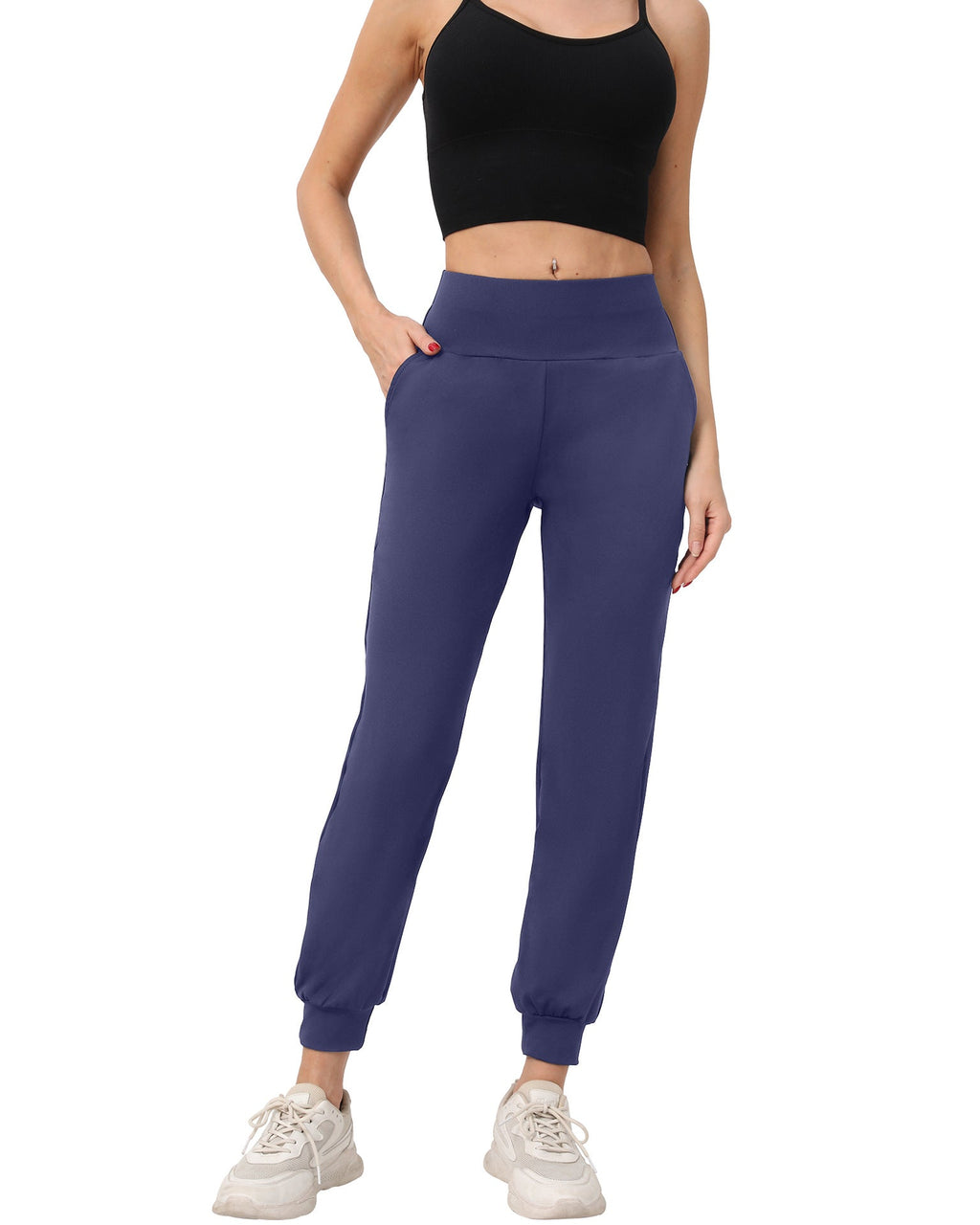 Cross-Border New European And American Women's Loose Sports Pants Running Training Leggings Pocket Casual Quick-Drying Fitness Pants