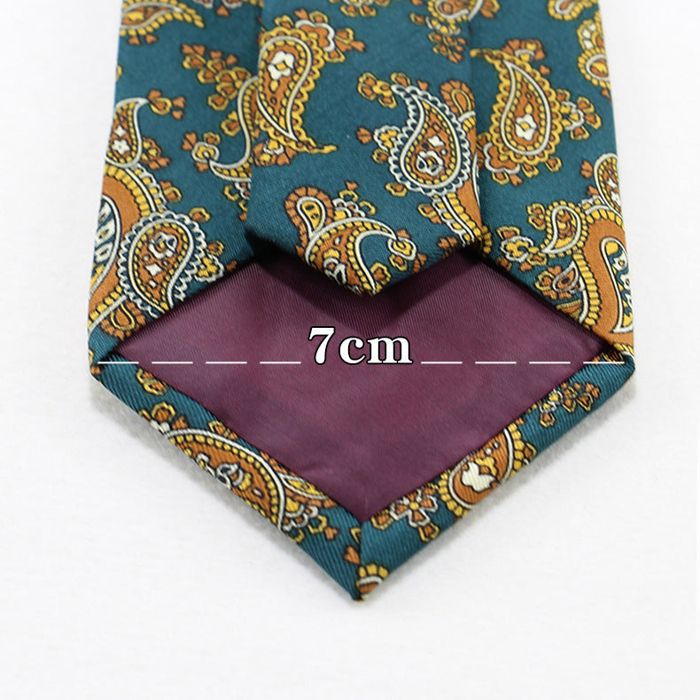 Korean-style Retro Hong Kong style Floral Casual Tie
