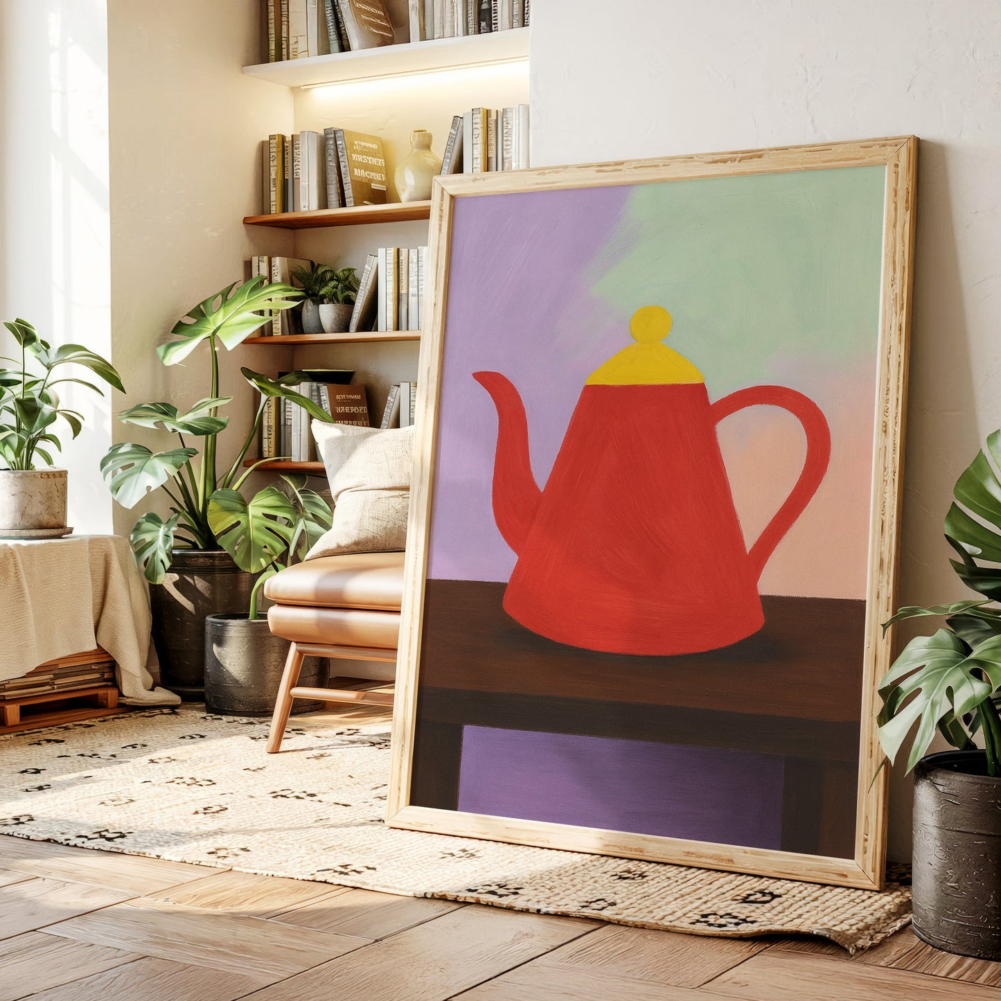 Nature morte à la théière rouge