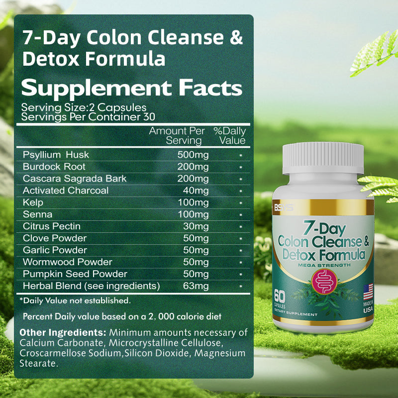 7-Day Colon Cleanse & Detox Formula Capsulese