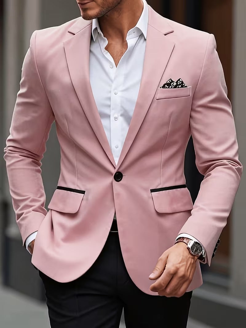 European-size Youth Business-Casual Color-Block Suit