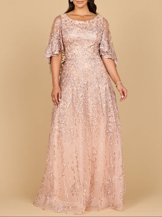 Lara 28881 - Cape Sleeve Mother's Gown