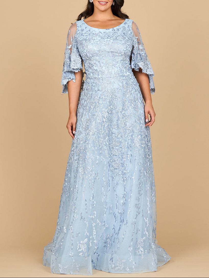 Lara 28881 - Cape Sleeve Mother's Gown