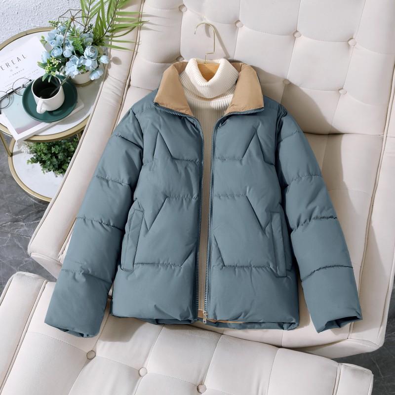 Womens Versatile Cropped Cotton-padded Jacket