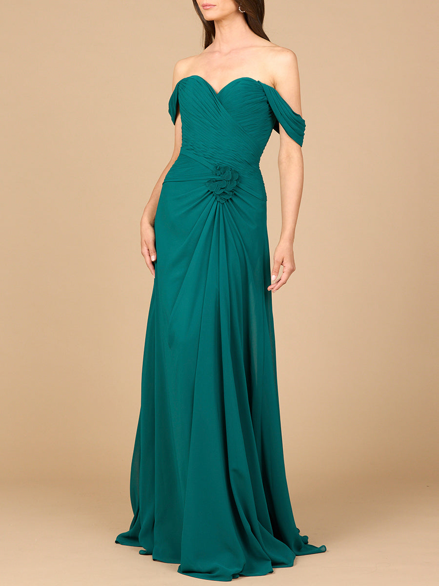 Carmen-Chiffonkleid