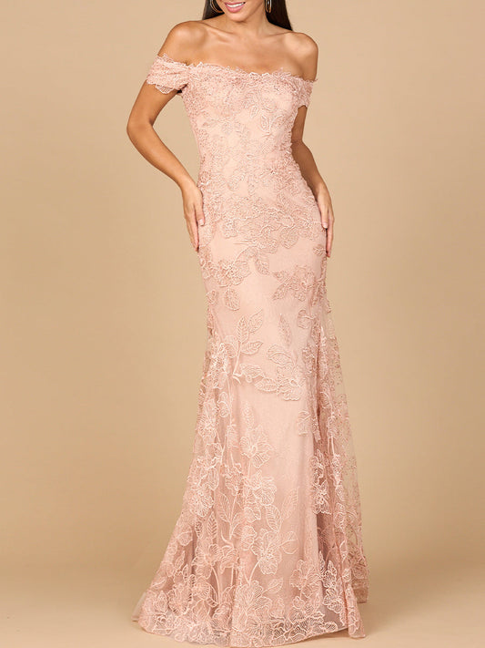 Off-Shoulder Meerjungfrauenkleid aus Spitze