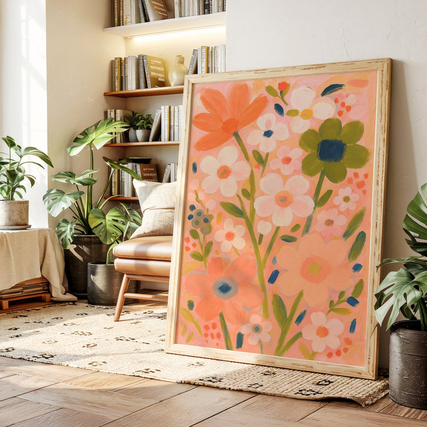 Jardin de fards en pleine floraison
