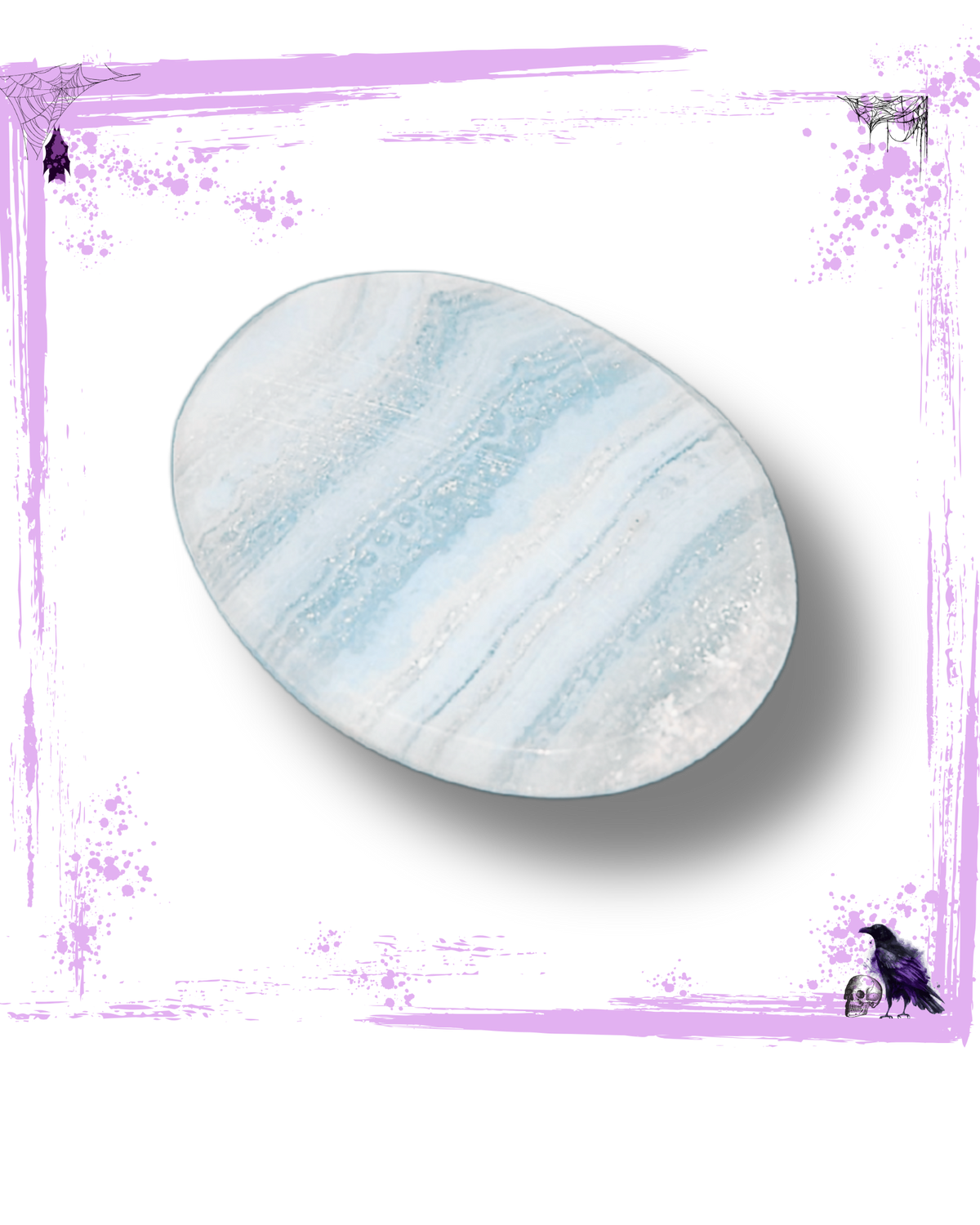 Agate Bleue de Dentelle - Roulée