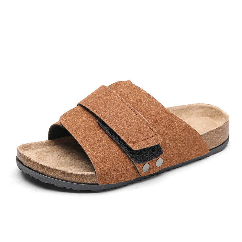 Summer Mens Cork Slippers Couples Shoes