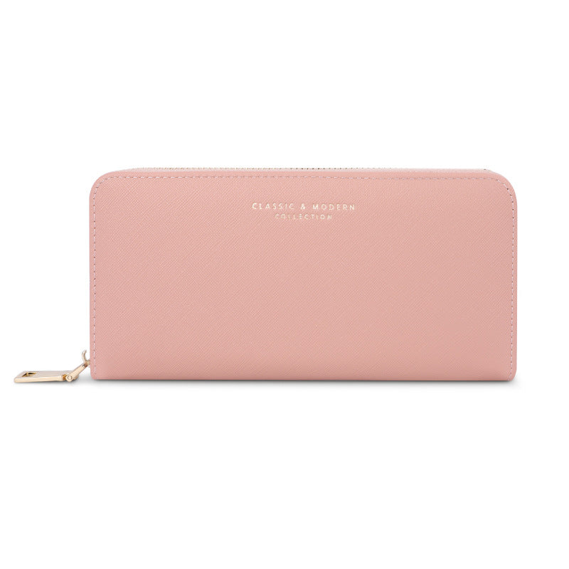 Wallet Fashion Women's Long Cross Pattern Zipper