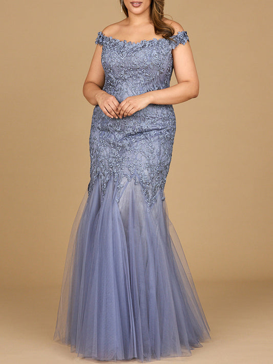 Schulterfreies Meerjungfrauenkleid