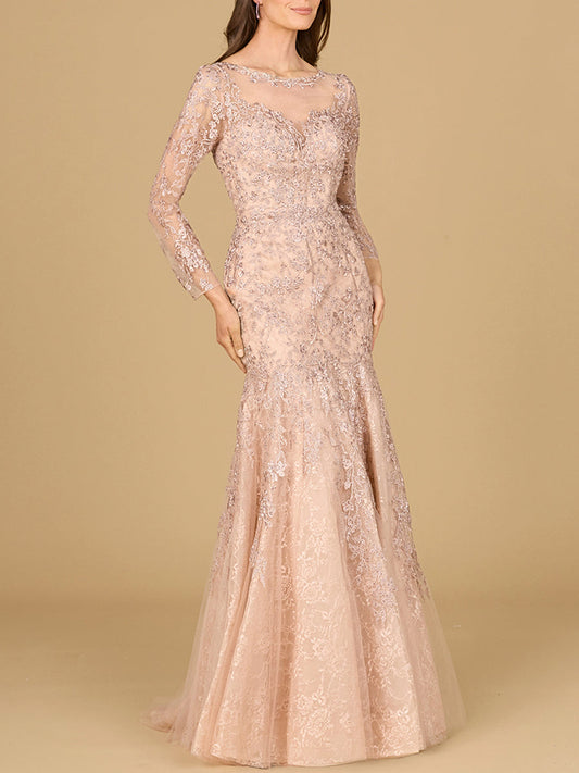 Long Sleeve, Mermaid Lace Gown