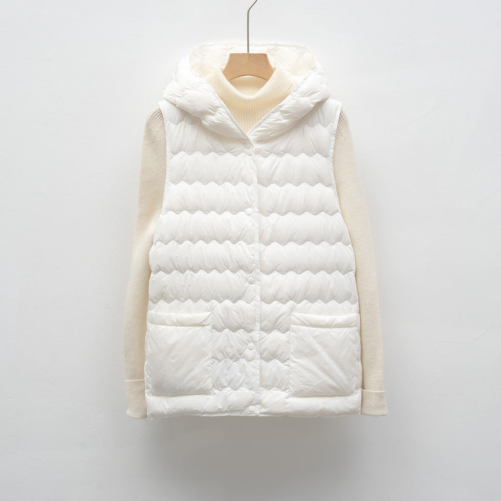 New National Standard Hooded Women's Vest For Autumn And Winter