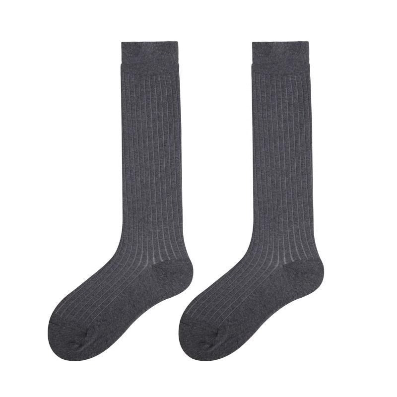 Fashion Show Thin High Socks Versatile See-through Calf Stack Socks Breathable Cotton