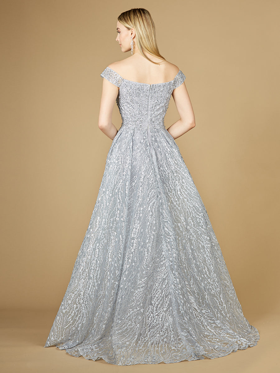 Off-Shoulder-Kleid mit Überrock