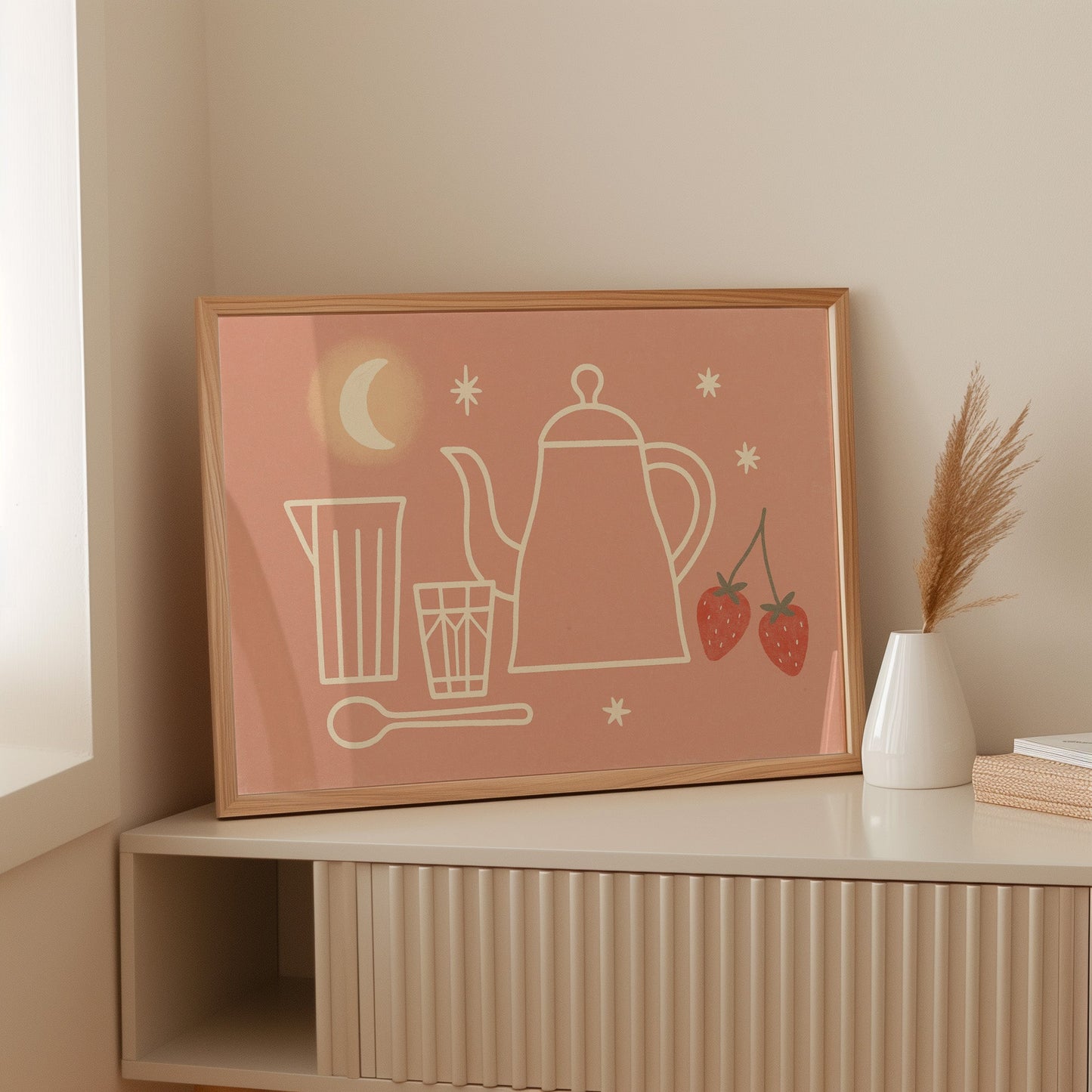 Thé au clair de lune et fraises