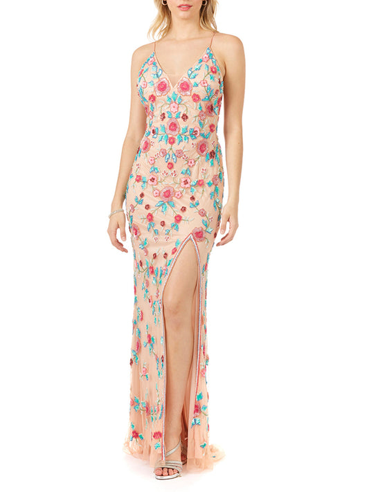 Lara 29486 - Hoch geschlitztes, rückenfreies Kleid