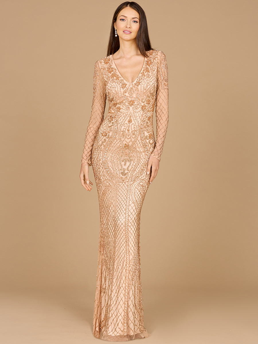 Lara 29615 - Robe Perles Manches Longues