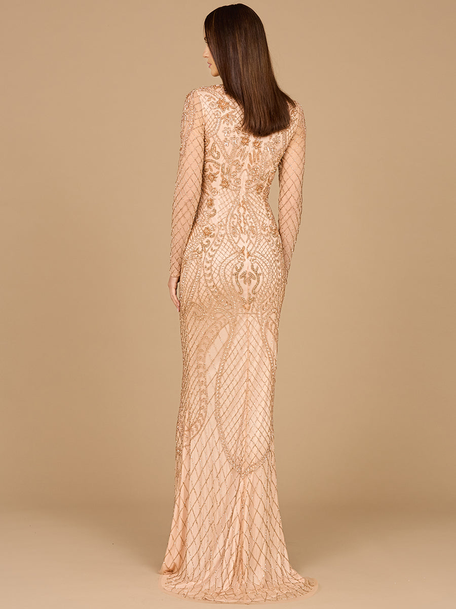 Lara 29615 - Robe Perles Manches Longues