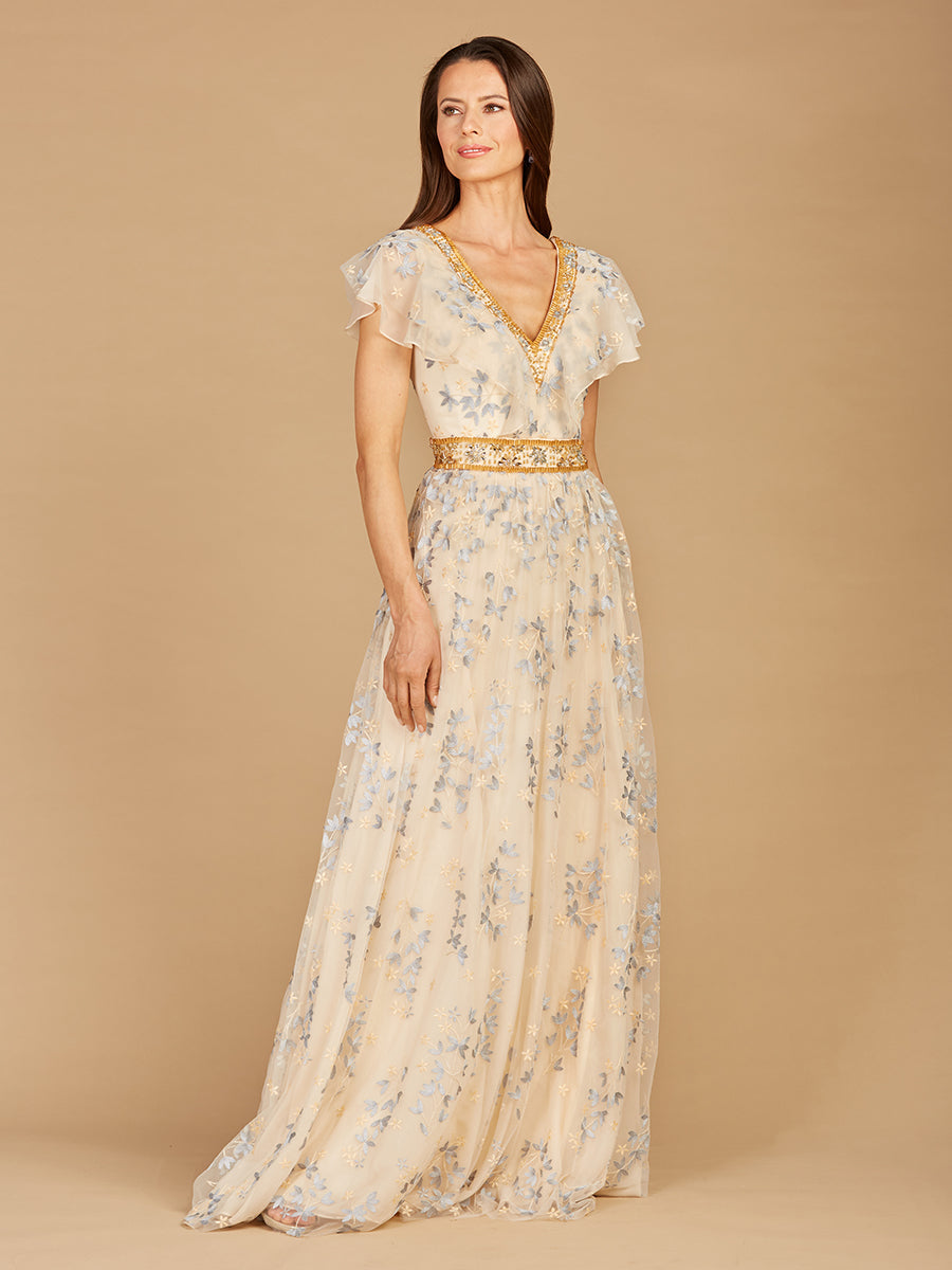 Lara 29966 - Robe en dentelle, décolleté en V